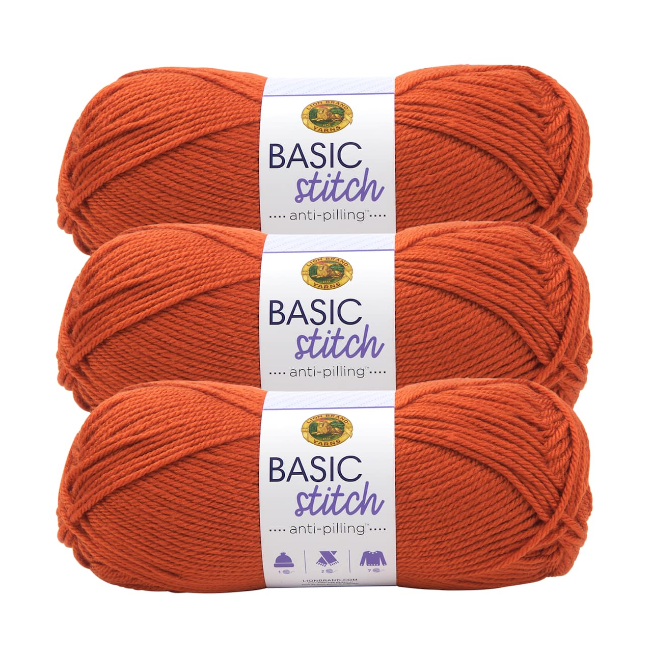 3 Pack Lion Brand® Basic Stitch Anti Pilling™ Yarn